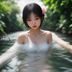 园艺编
辑林晓芸，手持植物标本的年轻女性，户外自然光，温暖绿色背景，亲切园艺达人形象