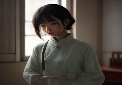 实验室环境中科研人员操作疫苗研发设备，蓝色无菌服，现代生物科技氛围，三叶草生物企业场景